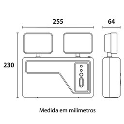 Bloco Autônomo LED 2 Faróis Quadrado 18W 3000lm 100-240V 40013204 Blumenau - 2