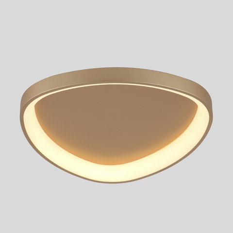 Plafon Led Dama 3000k 34w 45cm Alumínio Dourado