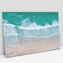 Ver imagem 1 de Quadro Decorativo em Canvas Praia Mar Azul TaColado Moldura Madeira 90 x 60cm