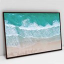 Ver imagem 2 de Quadro Decorativo em Canvas Praia Mar Azul TaColado Moldura Madeira 90 x 60cm
