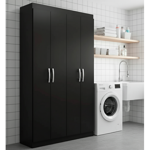 Armário Multiuso 4 Portas 8 Prateleiras Milão 