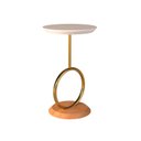 Ver imagem 2 de Mesa de Apoio Lateral Canto Fanny Menor Madeira com Estrutura Metal