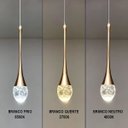Ver imagem 2 de Lustre Pendente Gota Cristal 3 em 1 LED Luxo Iluminaçao Casa Sala de Estar Quarto Cabeceira Moderno