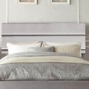 Ver imagem 1 de Painel Cabeceira Estofada Argentina 90cm Cama Box Solteiro Suede Cinza Claro- Mabe Magazine