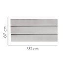 Ver imagem 2 de Painel Cabeceira Estofada Argentina 90cm Cama Box Solteiro Suede Cinza Claro- Mabe Magazine