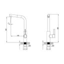 Ver imagem 2 de Torneira Misturador de Mesa para Cozinha Monocomando Bica Alta Kitchen 609 Fani