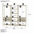 Ver imagem 4 de Guarda-Roupa Closet Modulado Siena 202cm 4 Gavetas 2 Cabideiros e 7 Prateleiras Yescasa Bege/Off White