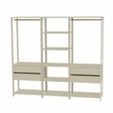 Ver imagem 3 de Guarda-Roupa Closet Modulado Siena 202cm 4 Gavetas 2 Cabideiros e 7 Prateleiras Yescasa Bege/Off White