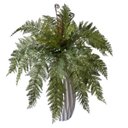 Ver imagem 3 de Kit 6 Galhos Samambaia Artificial Toque Realista Decoração Moderna