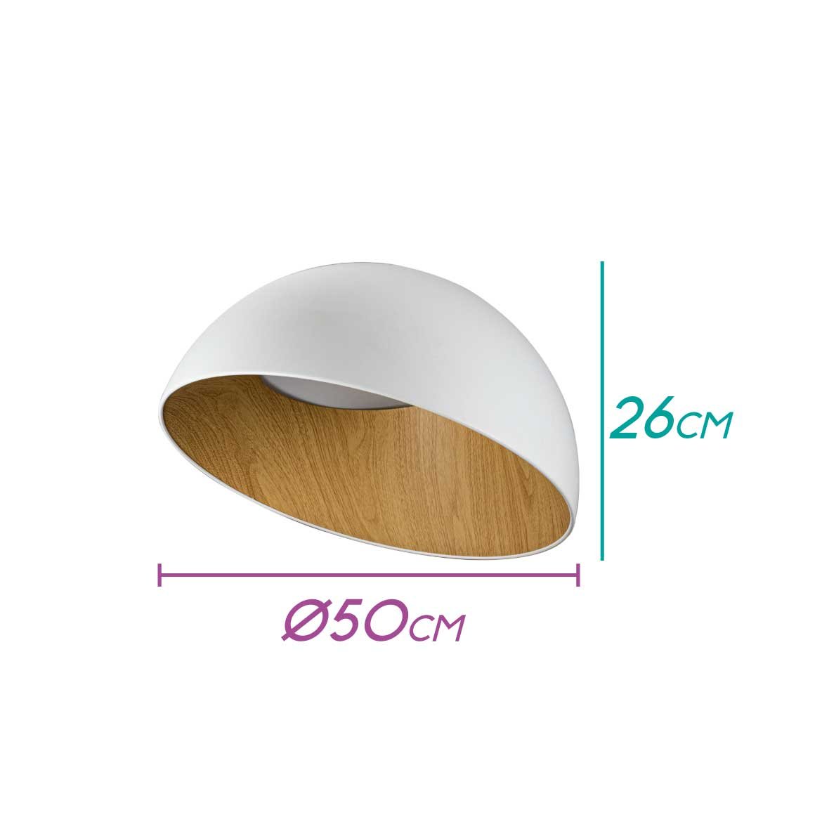 Plafon Tonia Meia Lua Branco 50cm LED 36W B Quente Fg007 Starlux St2397 ...