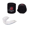 Kit luvas de Boxe Muay Thai Naja Black + Bandagem + Protetor Bucal KIT Black 12 Marrom - 5