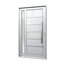 Ver imagem 1 de Porta Pivotante Alumínio Lambril Miraggio c/Pux.Dir. Elite Branco 216x100 Brimak