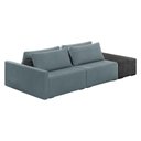 Ver imagem 1 de Sofá Ilha 2 Lugares Living 292cm Modulado Lary Bouclê Pu Pto K01 Cor Azul