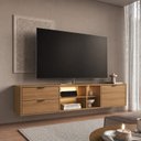 Ver imagem 1 de Rack para TV até 65 Polegadas com LED Suspenso 180cm Aurora Mel Yescasa