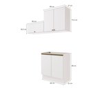 Ver imagem 4 de Lavanderia Modulada Kappesberg Celeste 3 Peças Branco 160cm