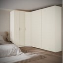 Ver imagem 1 de Guarda-Roupa Planejado de Canto Obliquo com 5 Portas Orion CabeCasa MadeiraOriginals Bege