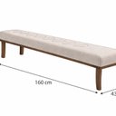 Ver imagem 2 de Puff para Sala de Estar 160cm Pés Veludo Theo