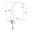Ver imagem 2 de Torneira Monocomando de Mesa Bica Alta e Articulável Kitchen Fani