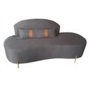 Ver imagem 2 de Sofá Orgânico 2 Lugares Living Maitê 1,80m - Élpis Móveis - Linho Grafite