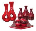 Ver imagem 6 de Conjunto de Vasos em Ceramica Estilo Delicado e Moderno 9 Peças:bege Novo