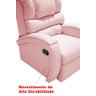 Poltrona Cadeira Extensão de Cílios Imperial Zero Wall Balanço e Giro Corano com Massageador Rosa - 8