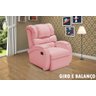Poltrona Cadeira Extensão de Cílios Imperial Zero Wall Balanço e Giro Corano com Massageador Rosa - 1