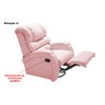 Poltrona Cadeira Extensão de Cílios Imperial Zero Wall Balanço e Giro Corano com Massageador Rosa - 7