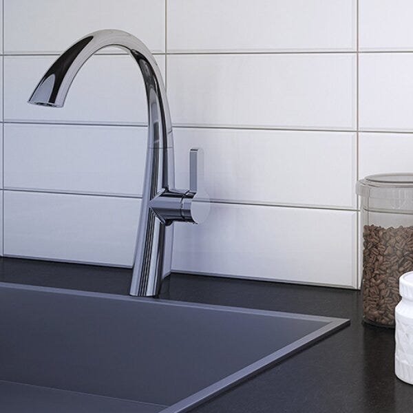 Torneira Misturador de Mesa para Cozinha Monocomando Bica Alta Kitchen 674 Fani - 1