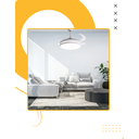 Ver imagem 3 de Ventilador de Teto Plafon Led Air Signo Retrátil C/ Controle Branco