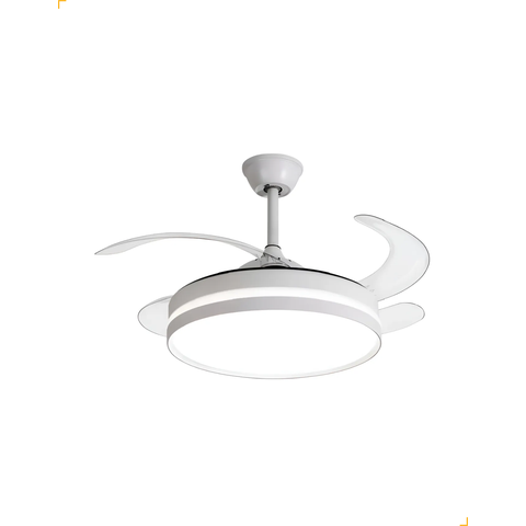 Ventilador de Teto Plafon Led Air Signo Retrátil C/ Controle Branco