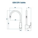 Ver imagem 2 de Torneira Misturador para Cozinha Monocomando Bica Alta Bold 370 Fani