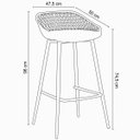 Ver imagem 3 de Banqueta Alta com Encosto e Apoio para os Pés Clarice