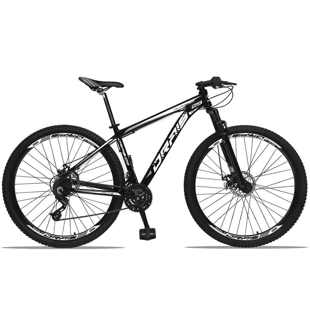 Bicicleta Aro 29 Drais 24V Freio a Disco Hidráulico Preto/Branco 17" - 223