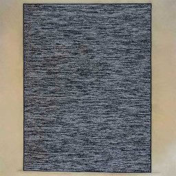 Tapete Kampur Sala Quarto 200x250 Tecido Conforto Decorativo - Chumbo e Preto - 6