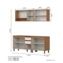 Ver imagem 4 de Cozinha Modulada Compacta 4 Peças com Balcão Pia com Tampo e Aéreo com Nicho Venaly