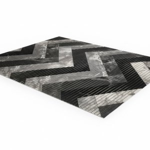 Tapete Passadeira Zig Marmore Cinza Kapazi 65cm X 15 Metros