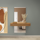 Ver imagem 1 de Aparador 1 Gaveta Espelhado Basic Freijó/off White - Dalla Costa