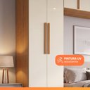 Ver imagem 6 de Guarda Roupas Modulado Closet Quarto Completo 9 Portas com Espaço para Cama Queen 1,58m Madrid