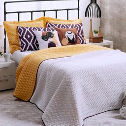 Cobre Leito Queen Colorful Dupla Face 200 Fios 7 Peças - Summer Soul To Decorando - 2