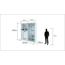 Ver imagem 4 de Guarda-Roupa Casal 2 Portas 5 Gavetas Autes