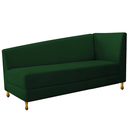 Ver imagem 1 de Recamier Valéria 140cm Lado Esquerdo de Quem Senta Sala de Estar Suede Verde - Incasa Decor