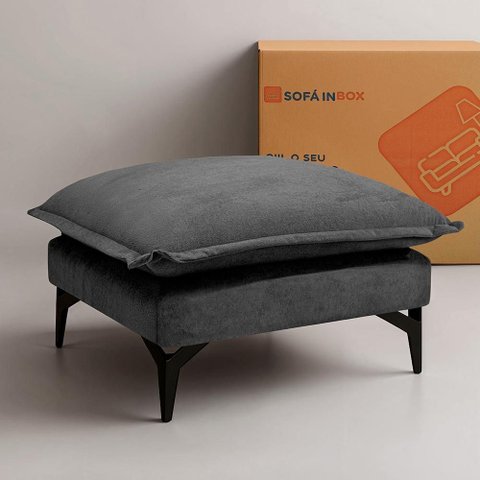 Chaise Modular Boma 60x70x40cm Boucle Cinza Escuro Sofá Inbox