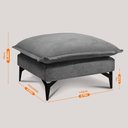 Ver imagem 2 de Chaise Modular Boma 60x70x40cm Boucle Cinza Escuro Sofá Inbox
