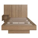 Ver imagem 3 de Cama de Solteiro com Cabeceira e Mesa para Colchão 188x78/88cm Multimóveis Cr40143 Mel