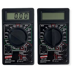 Kit 10 Multímetro Digital Para Tensão Corrente 3½ Dígitos Resistência Diodo Hfe Cat Iii 1000v Md-300 - 4