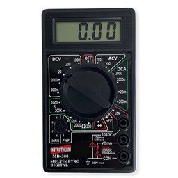 Kit 10 Multímetro Digital Para Tensão Corrente 3½ Dígitos Resistência Diodo Hfe Cat Iii 1000v Md-300 - 3