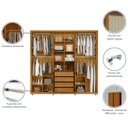 Ver imagem 7 de Guarda-Roupa Casal 6 Portas Miró 250cm MDF Cumaru Quarto