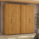 Ver imagem 1 de Guarda-Roupa Casal 6 Portas Miró 250cm MDF Cumaru Quarto