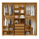 Ver imagem 6 de Guarda-Roupa Casal 6 Portas Miró 250cm MDF Cumaru Quarto