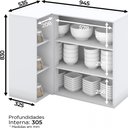 Ver imagem 2 de Armário de Cozinha Canto Reto 94 Cm 01 Porta Nova York Henn